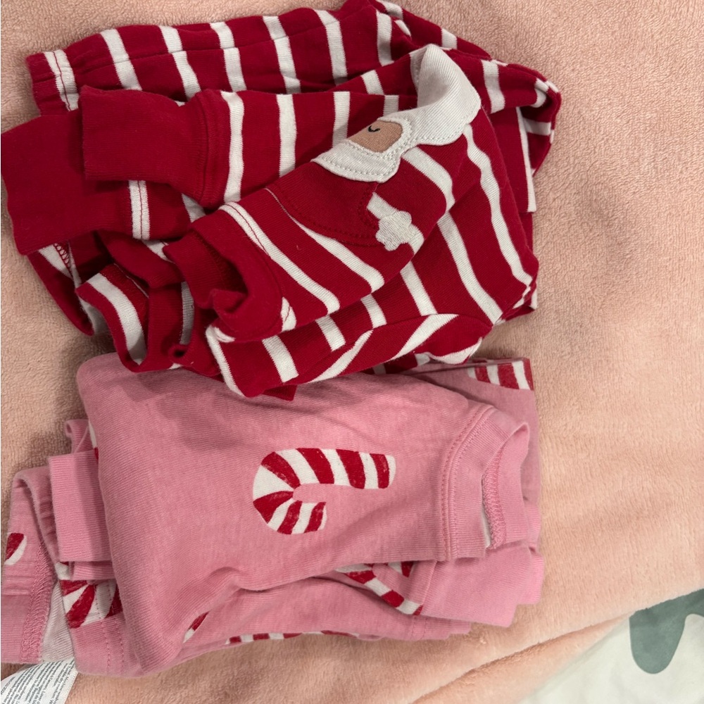 Carter's Candy Cane and Santa Pajama Sets